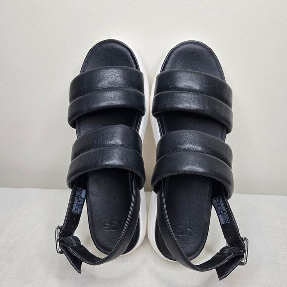 UGG Black and White Platform Sandals Size 9 - Picture 3 of 12